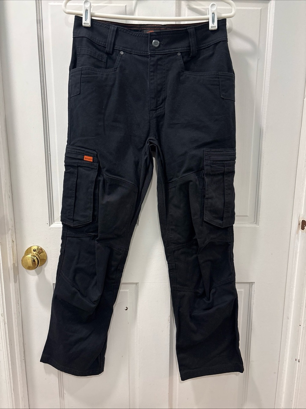 Brunt Men’s The Martin Cargo Pant Size 28x30 Black Work Wear 2 Way Stretch NWOT